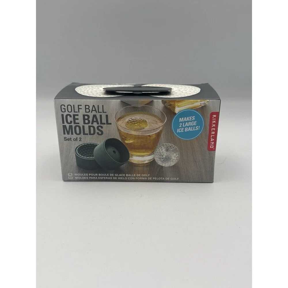 Kikkerland Golf Ball Ice Mold Set of 2 | Groomsmen Gift‎ Whiskey Novelty